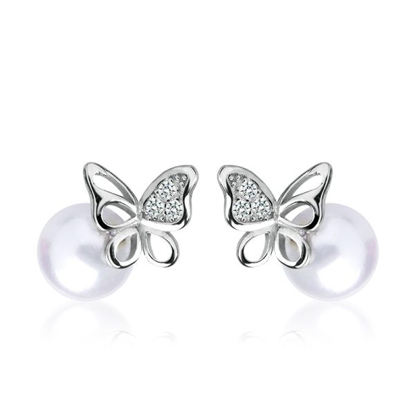 Bông tai Bạc Pearl Butterfly - Hình ảnh 4